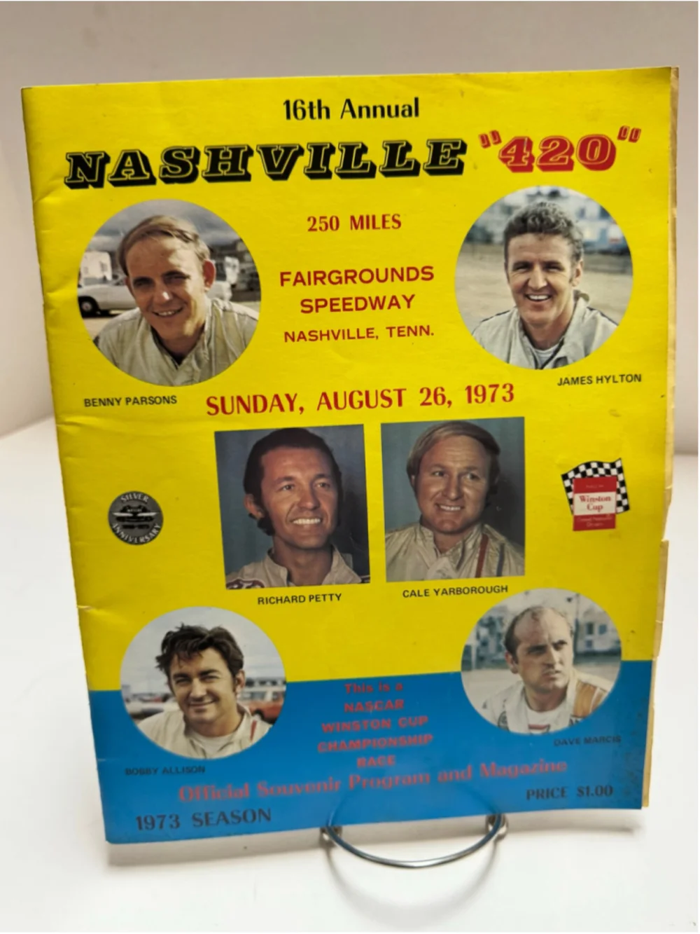 Vintage 1973 Nashville 420 NASCAR Official Souvenir Program Magazine